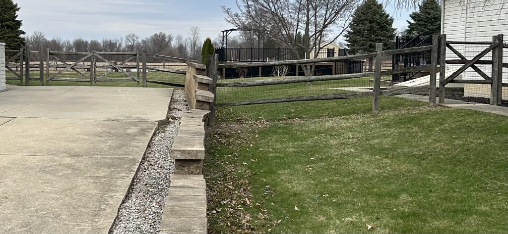 retaining wall restoration before