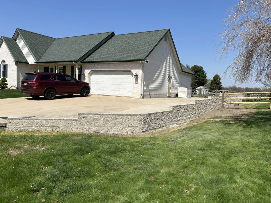 retaining wall restoration finished